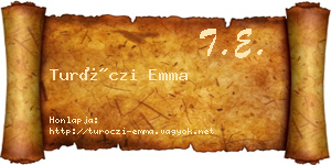 Turóczi Emma névjegykártya