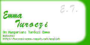 emma turoczi business card